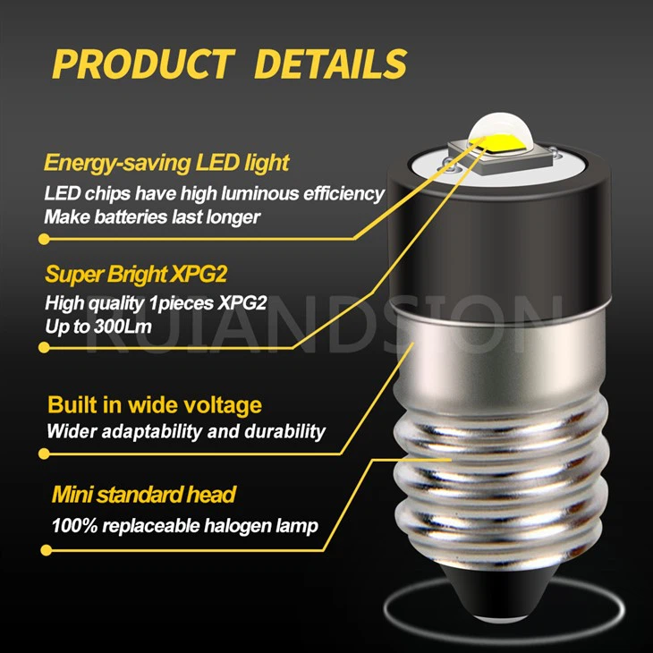E10 XPG2 LED Bulb Flashlight Motorcycle Headlight 3V,6V,9V E10 XPG2 LED Bulb Flashlight Motorcycle Headlight 3V,6V,9V